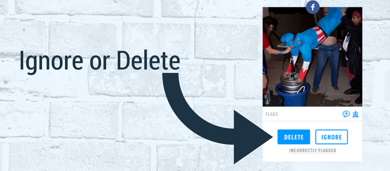 The Ignore Or Delete Option Within The Social Scanner Social scanner ignore or delete screenshot